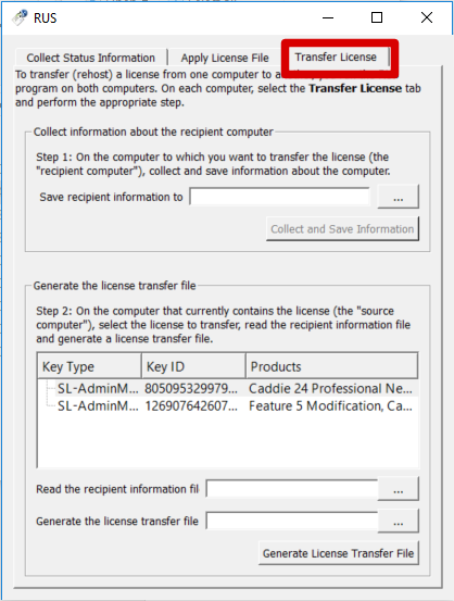 Transferring An Sl Softlock Licence Between Computers